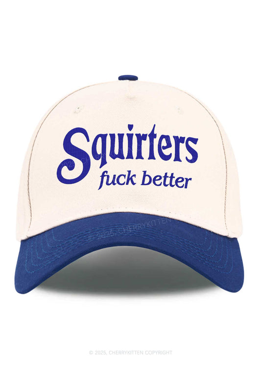 Embroidered Squirters Fxxk Better Y2K Color Block Baseball Cap Cherrykitten