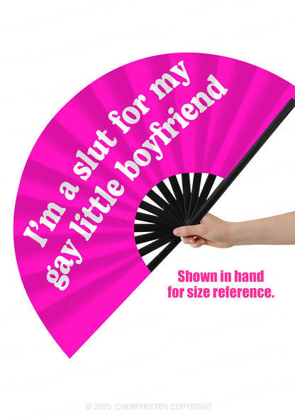 Slxt For My Gay BF Valentine's Day Y2K Rave Hand Fan Cherrykitten