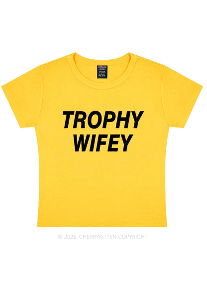 Trophy Wifey Y2K Baby Tee Cherrykitten