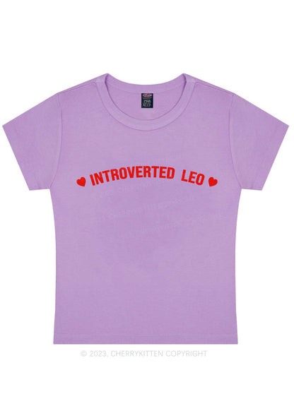 Curvy Introverted Leo Y2K Baby Tee Cherrykitten