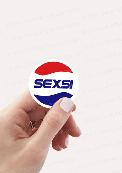 Red Blue Sexsi 1Pc Y2K Sticker Cherrykitten