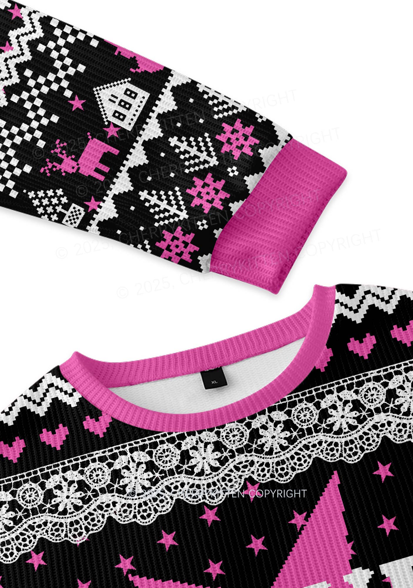 Future Mxxf Y2K Christmas Knit Sweatshirt Cherrykitten