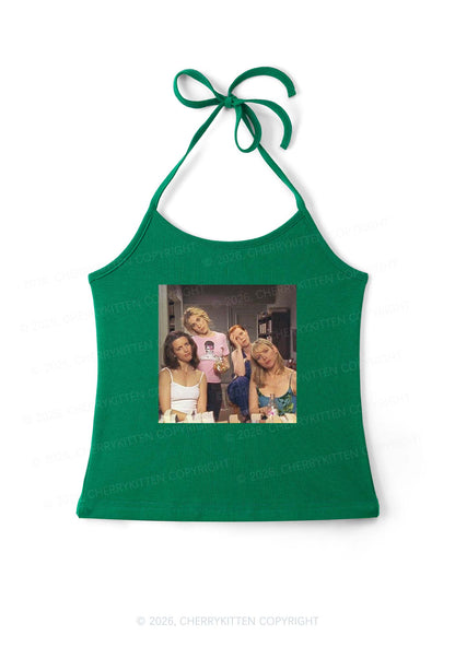 Girl Puzzled Y2K Halter Neck Cami Cherrykitten