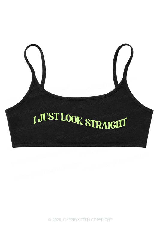 I Just Look Straight Pride Y2K Super Crop Cami Cherrykitten