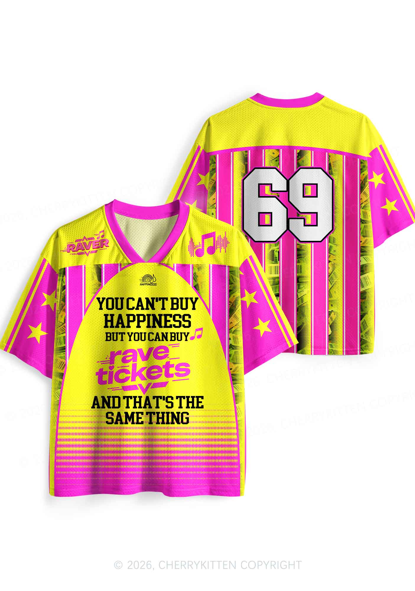 Rave Tickets Y2K Sport Jersey Shirts Cherrykitten