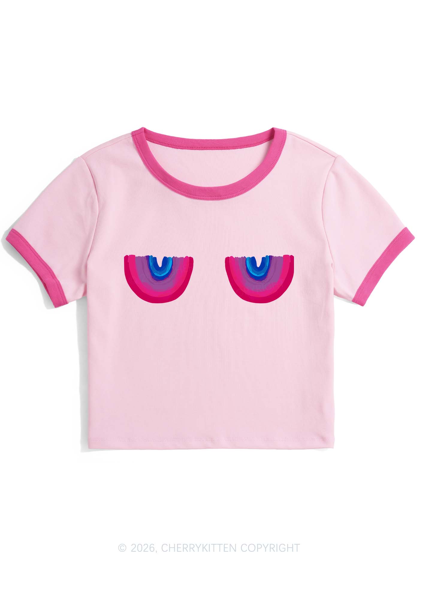 Bisexual Bxxb Pride Y2K Ringer Tee Cherrykitten