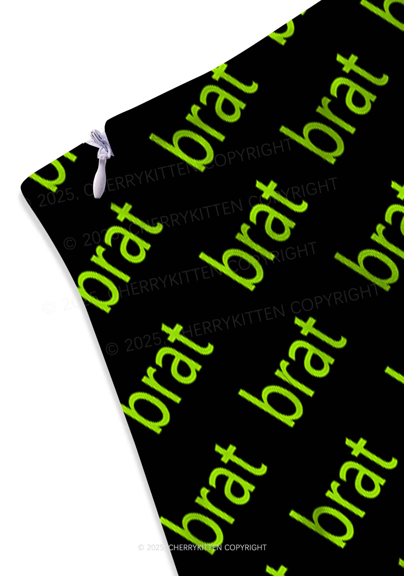 Green Brat Y2K Print Mini Skirt Cherrykitten
