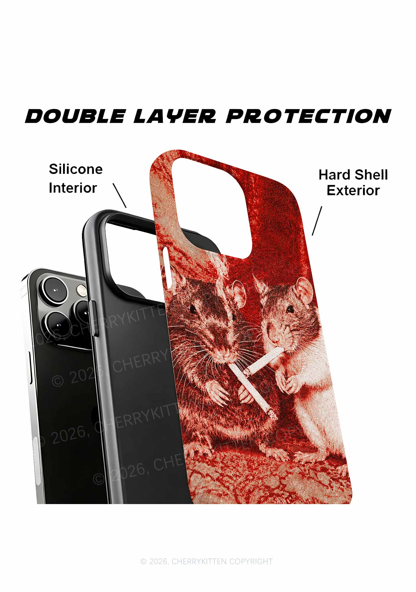 Halloween Blood Smoking Ratz Y2K Phone Case Cherrykitten