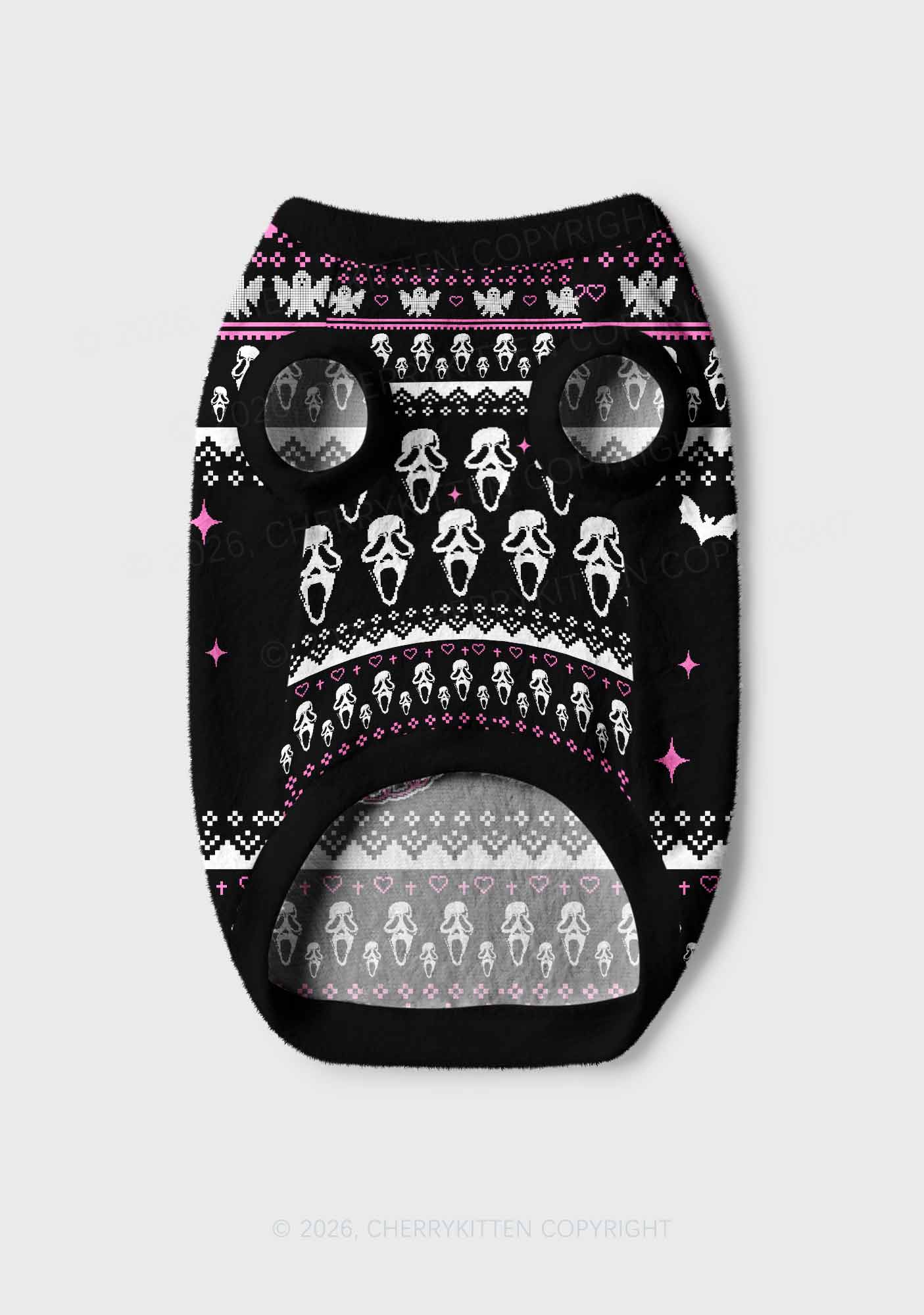 Halloween No You Hang Up Y2K Pet Knit Sweatshirt Cherrykitten