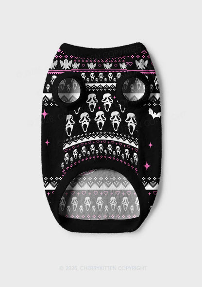 Halloween No You Hang Up Y2K Pet Knit Sweatshirt Cherrykitten