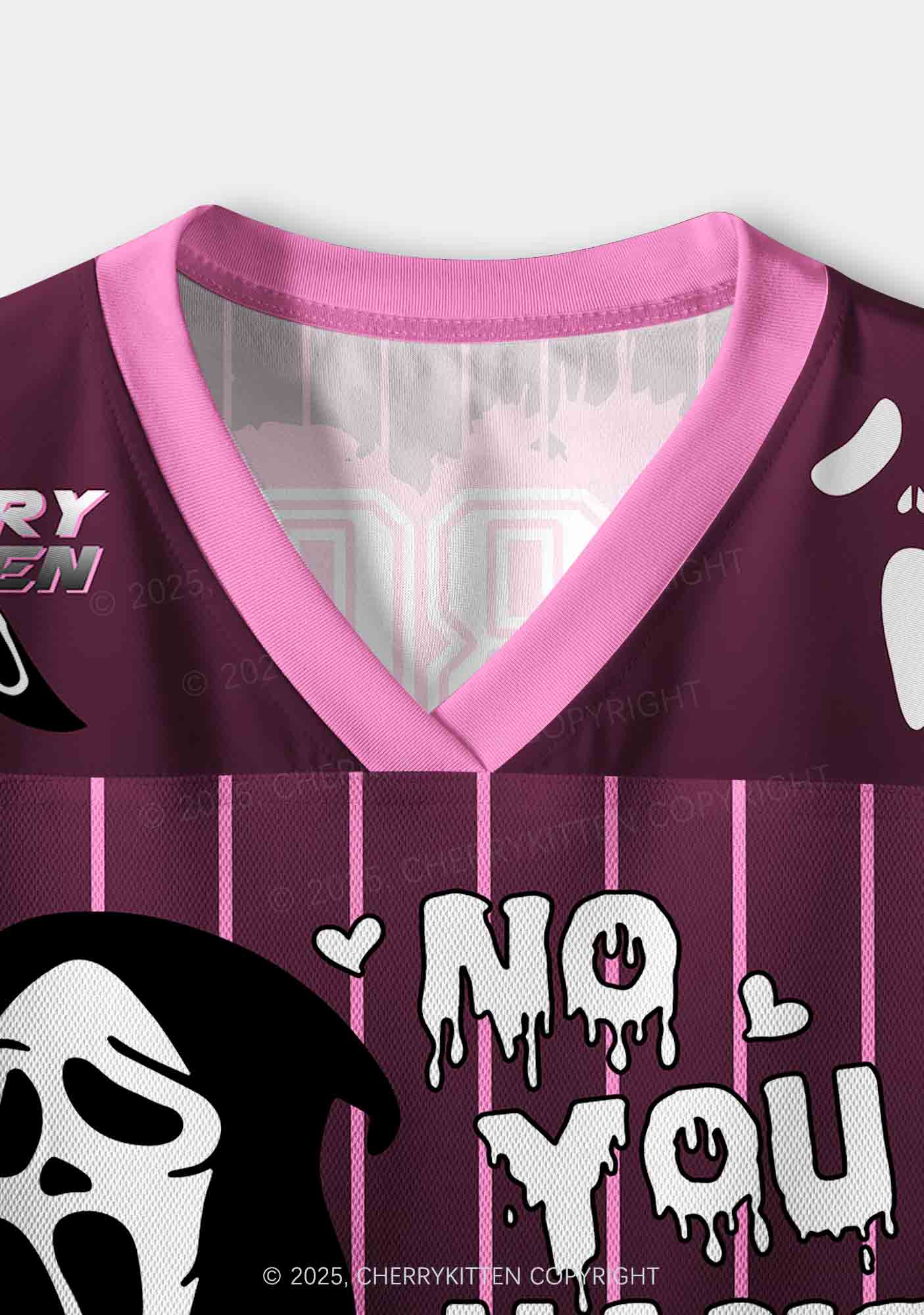 Custom Halloween No You Hang Up Y2K Crop Sport Jersey Shirts Cherrykitten