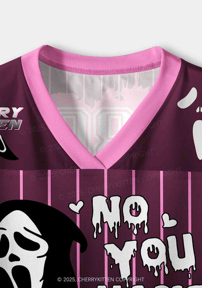 Custom Halloween No You Hang Up Y2K Crop Sport Jersey Shirts Cherrykitten