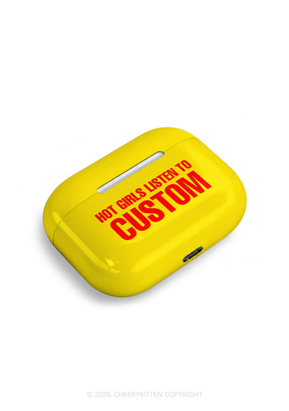 Hot Girls Listen To Custom Y2K Earphone Case Cherrykitten