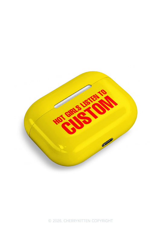 Hot Girls Listen To Custom Y2K Earphone Case Cherrykitten
