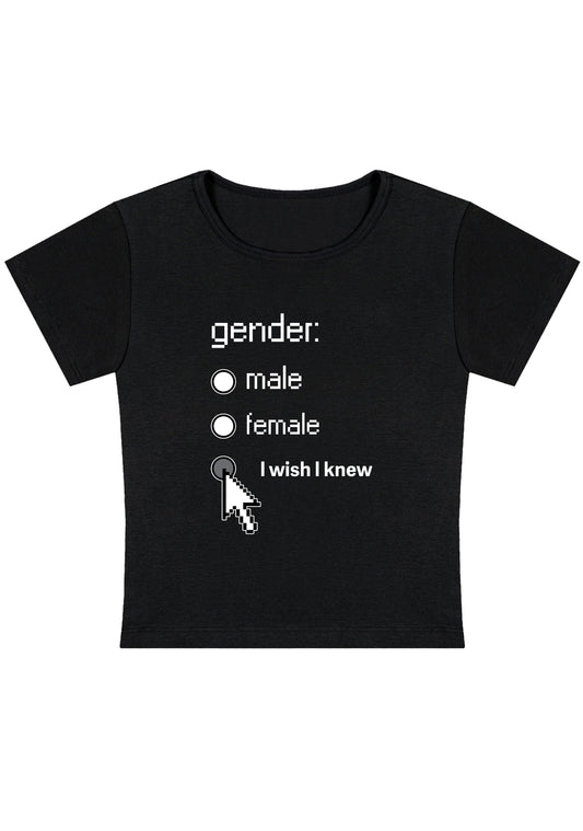 Gender Male Female I Wish I Knew Y2K Baby Tee