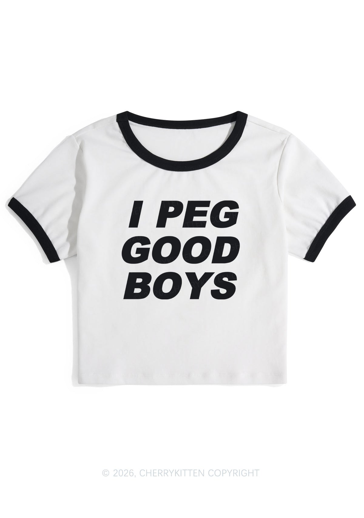 I Peg Good Boys Y2K Ringer Tee Cherrykitten