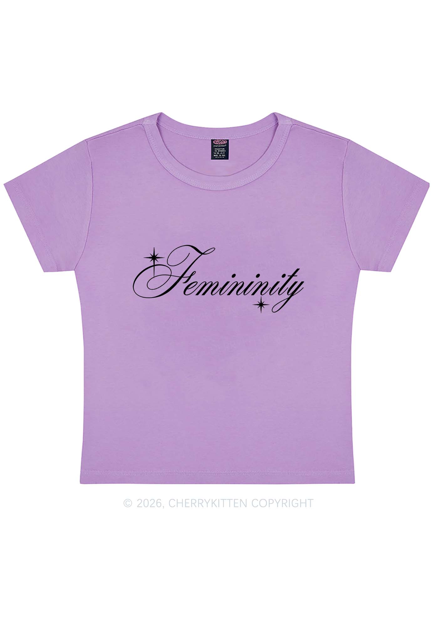 Femininity Pride Y2K Baby Tee Cherrykitten
