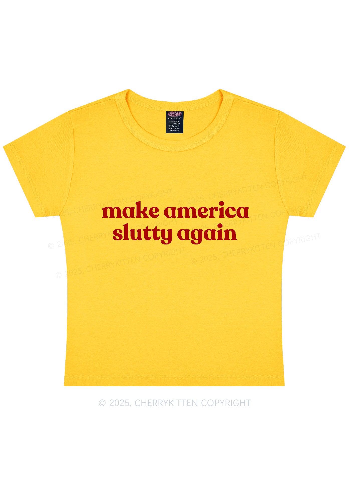 Make America Slxtty Again Y2K Baby Tee Cherrykitten