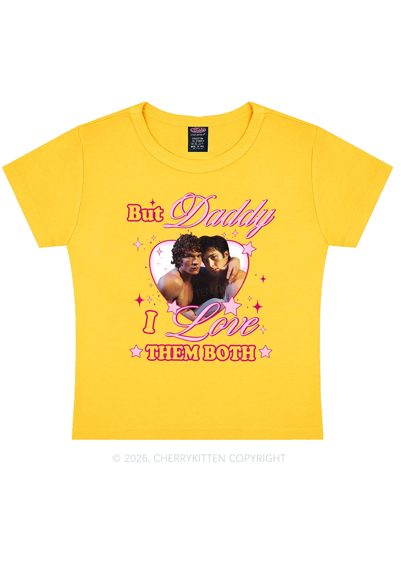 But Daddy I Love Them Both HR Y2K Baby Tee Cherrykitten