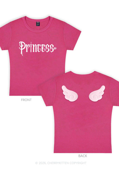 Princess Y2K Goth Angel Wings Baby Tee Cherrykitten