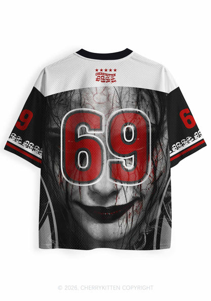 Halloween Black Tears Woman Y2K Sport Jersey Shirts Cherrykitten