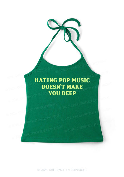 Hating Pop Music Y2K Halter Neck Cami Cherrykitten