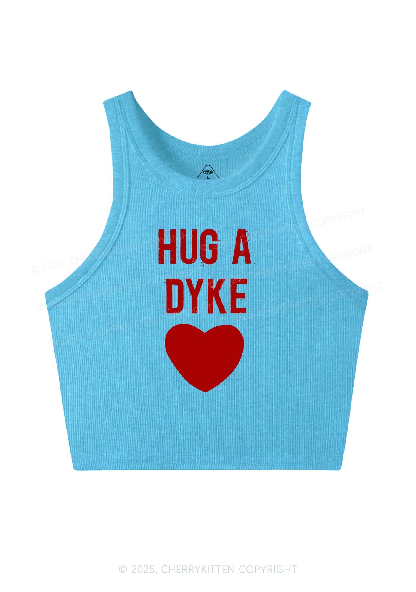 Hug A Dyke Y2K Crop Tank Top Cherrykitten