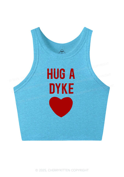 Hug A Dyke Y2K Crop Tank Top Cherrykitten