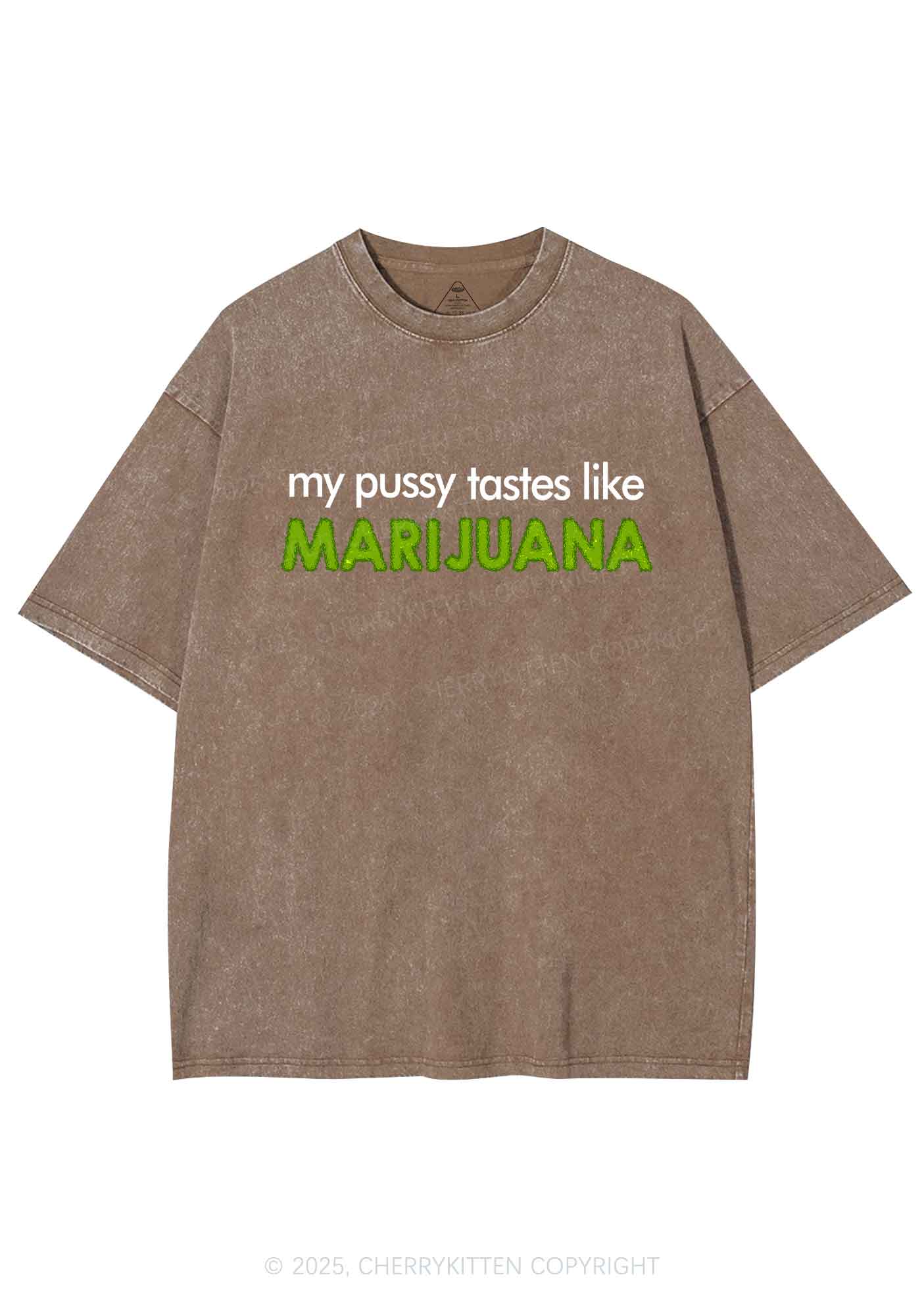 My Puxxy Tastes Y2K Shirts Washed Tee Cherrykitten