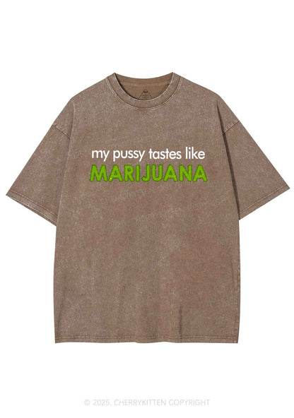 My Puxxy Tastes Y2K Shirts Washed Tee Cherrykitten