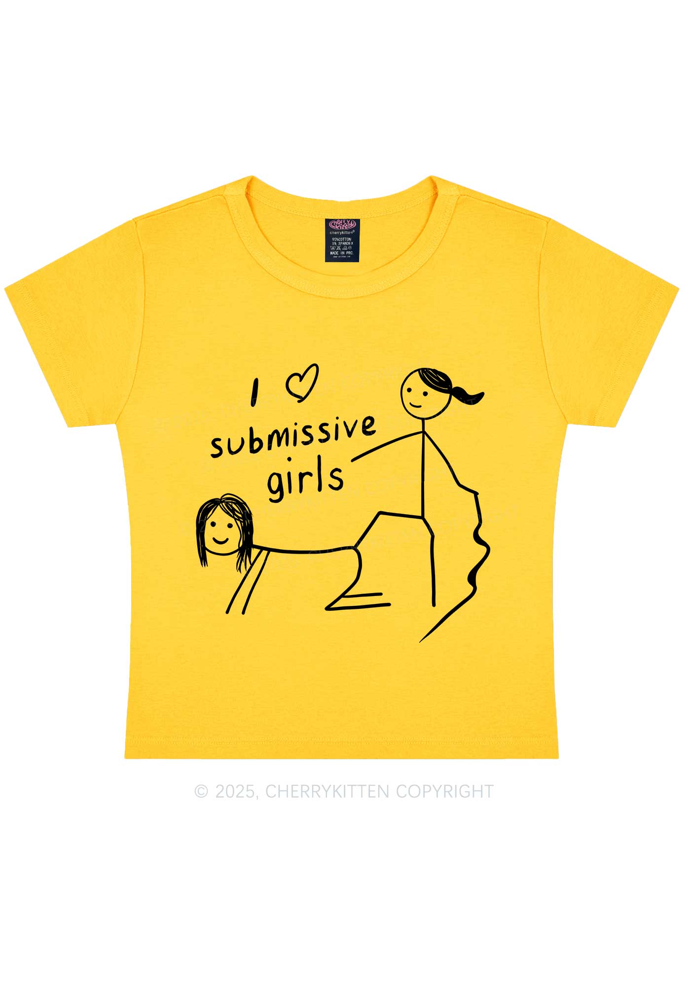 I Love S Girls Pride Y2K Baby Tee Cherrykitten