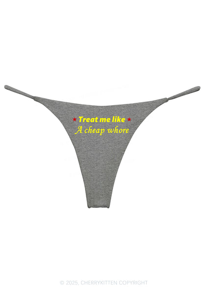 Treat Me Like Hore Y2K Bikini String Thong Cherrykitten