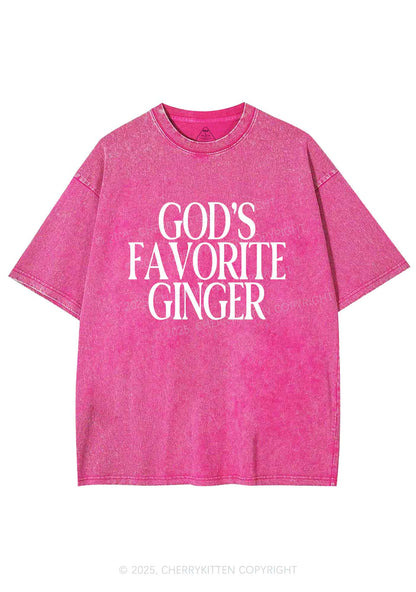 Gods Favorite Ginger Y2K Shirts Washed Tee Cherrykitten