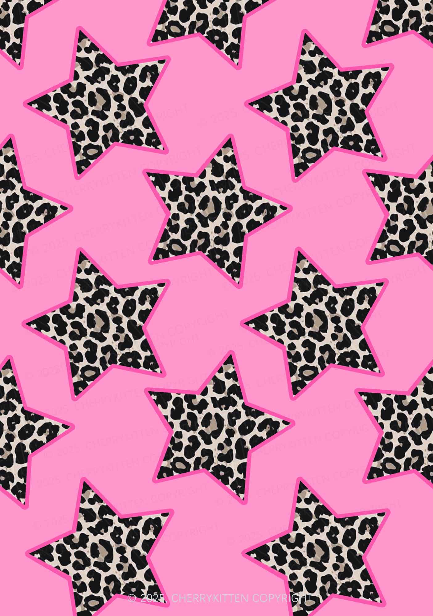 Leopard Star Y2K Print Mini Layered Skirt Cherrykitten