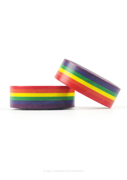 Y2K Pride Rainbow Flag Washi Tape Cherrykitten