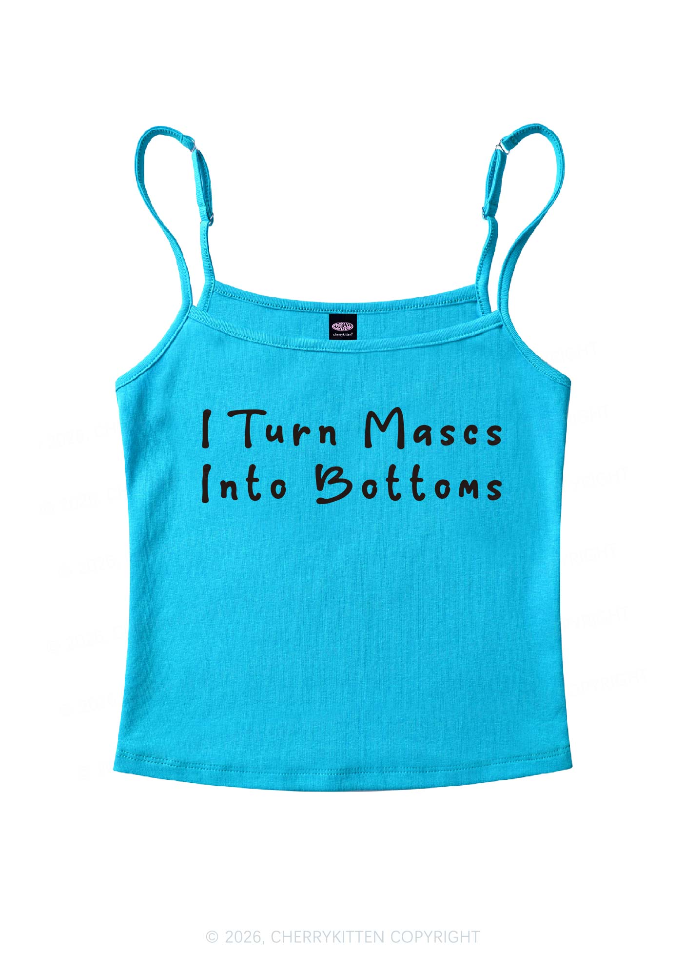 Turn Mascs Into Bottoms Pride Y2K Spaghetti Strap Cami Cherrykitten