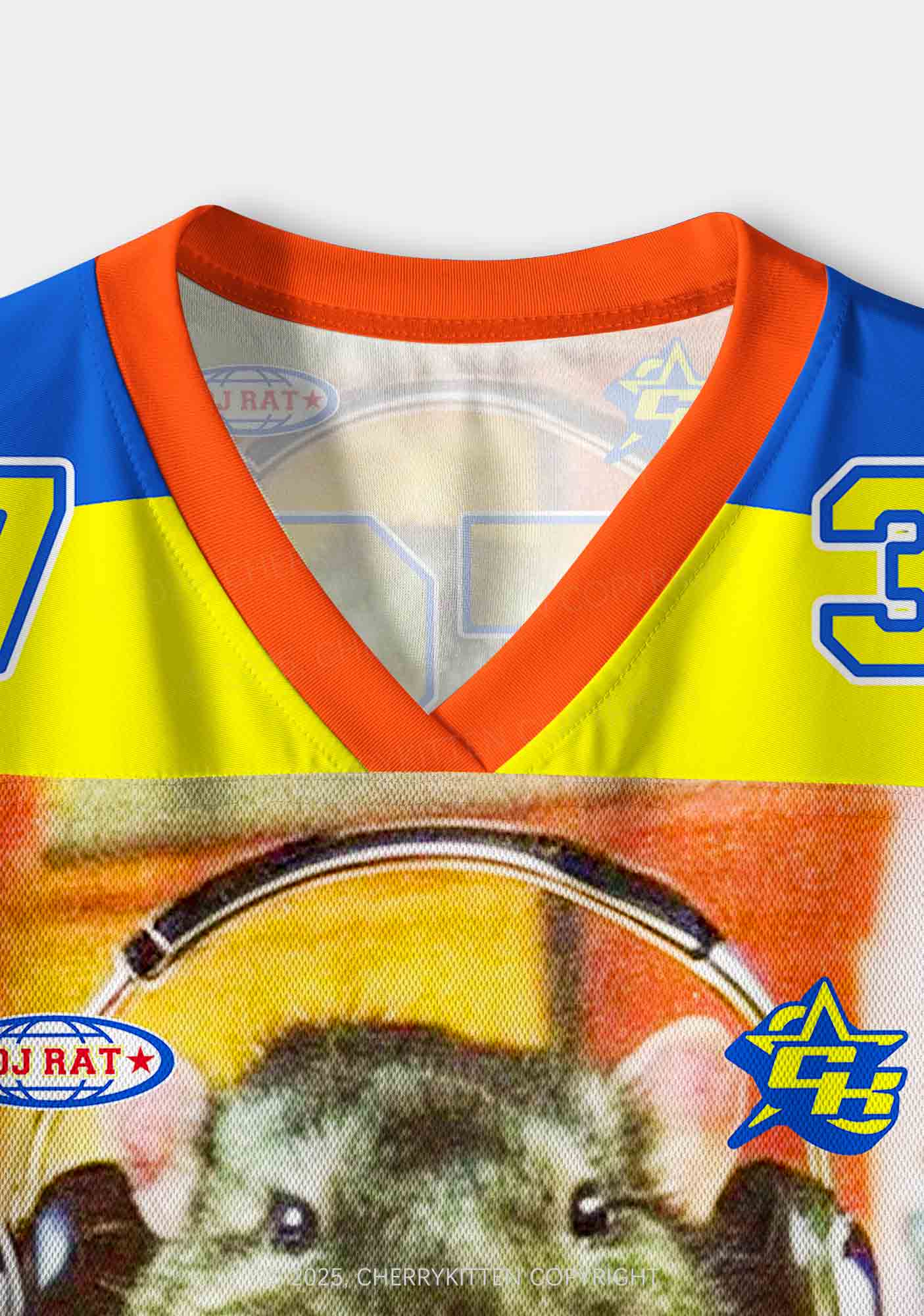 Custom DJ Rat Duck Y2K Crop Sport Jersey Shirts Cherrykitten