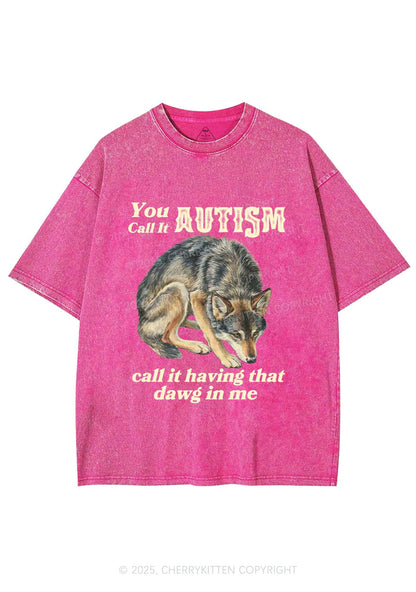 You Call It Autism Y2K Shirts Washed Tee Cherrykitten