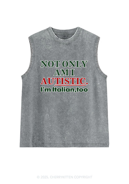 Not Only Autistic Y2K Washed Muscle Tank Cherrykitten