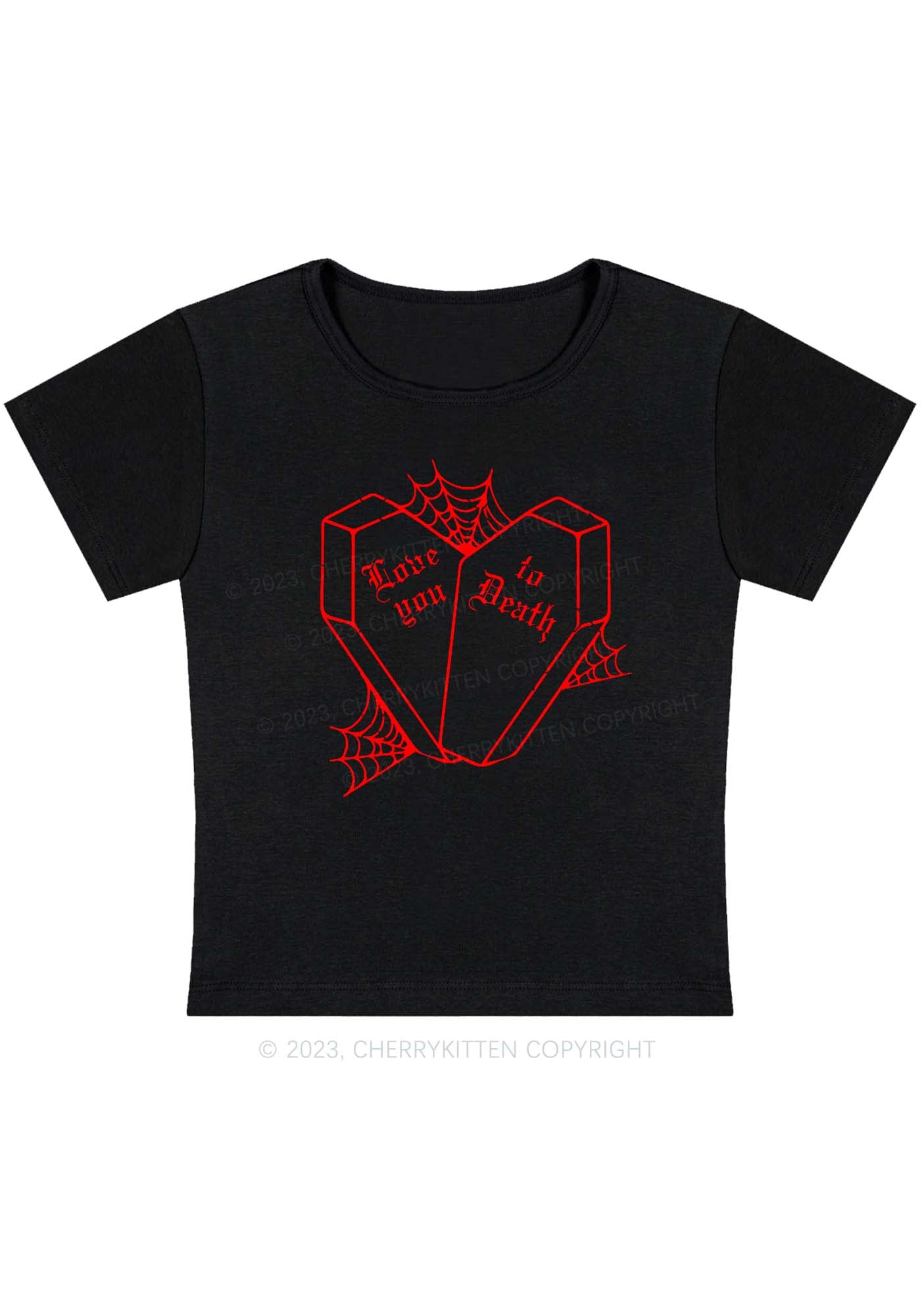 Love You To Death Halloween Baby Tee Cherrykitten