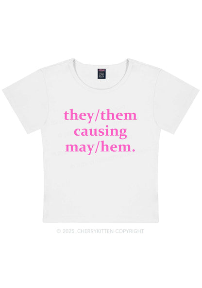 They Causing May Pride Y2K Baby Tee Cherrykitten