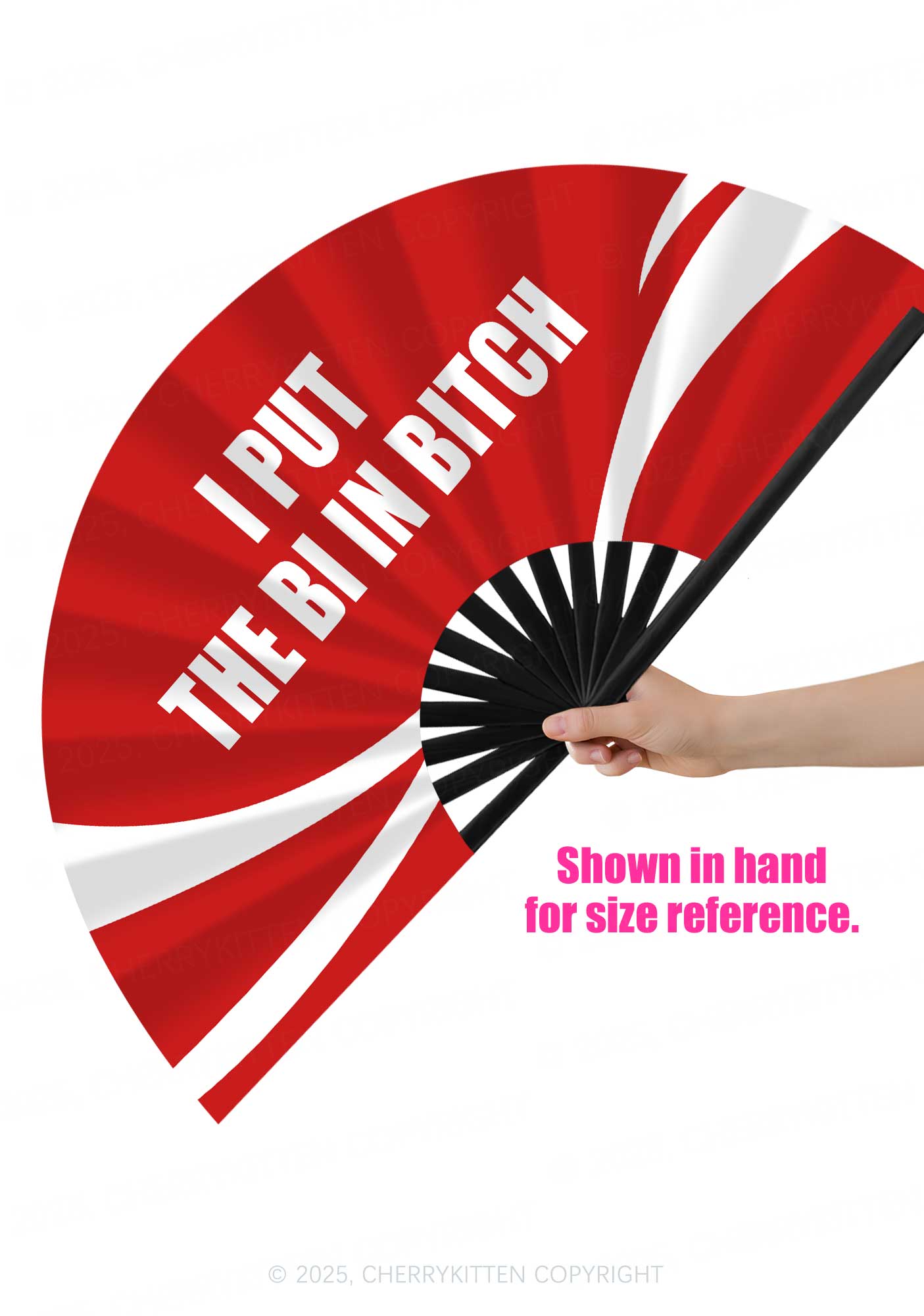 I Put The Bi In Bxxch Pride Y2K Rave Hand Fan Cherrykitten