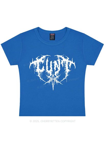 Halloween Punk Cxxt Y2K Baby Tee Cherrykitten