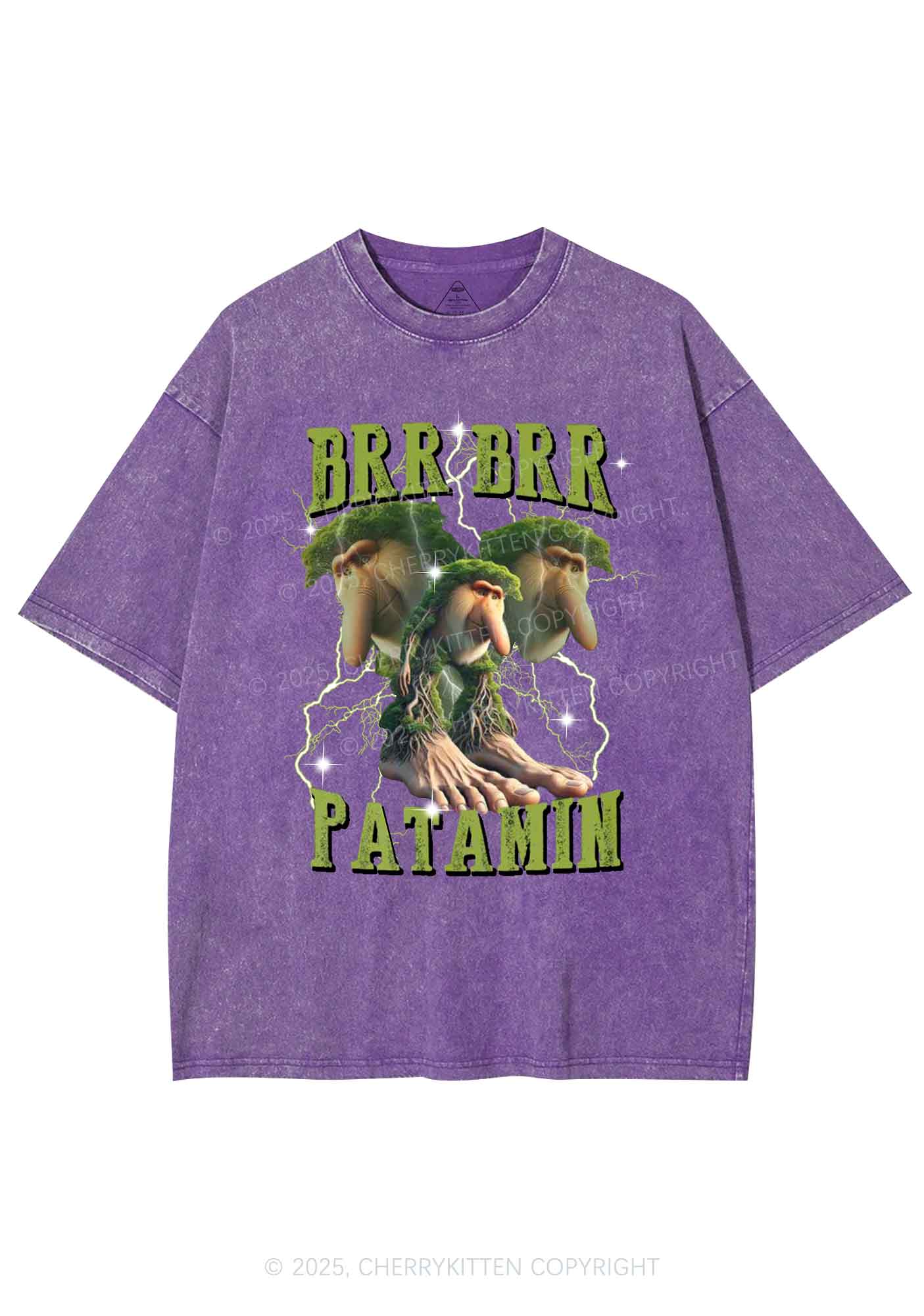 Brr Brr Patapim Italian Brainrot Shirt Y2K Shirts Washed Tee Cherrykitten