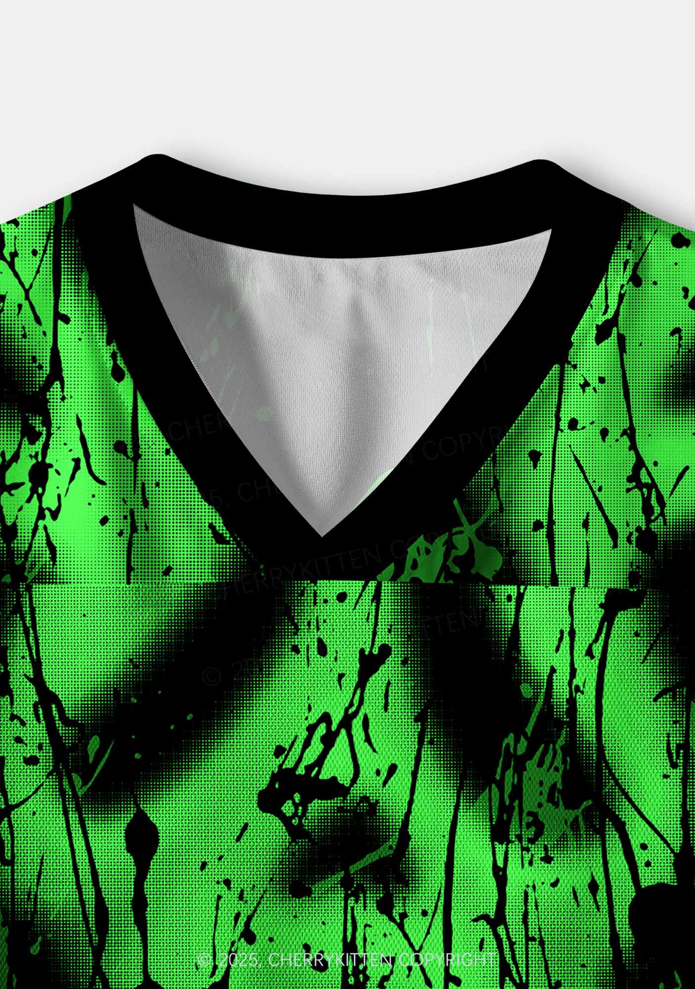 Custom Halloween Stab Ghost Y2K Crop Sport Jersey Shirts Cherrykitten