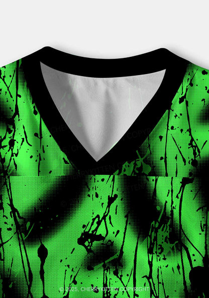 Custom Halloween Stab Ghost Y2K Crop Sport Jersey Shirts Cherrykitten
