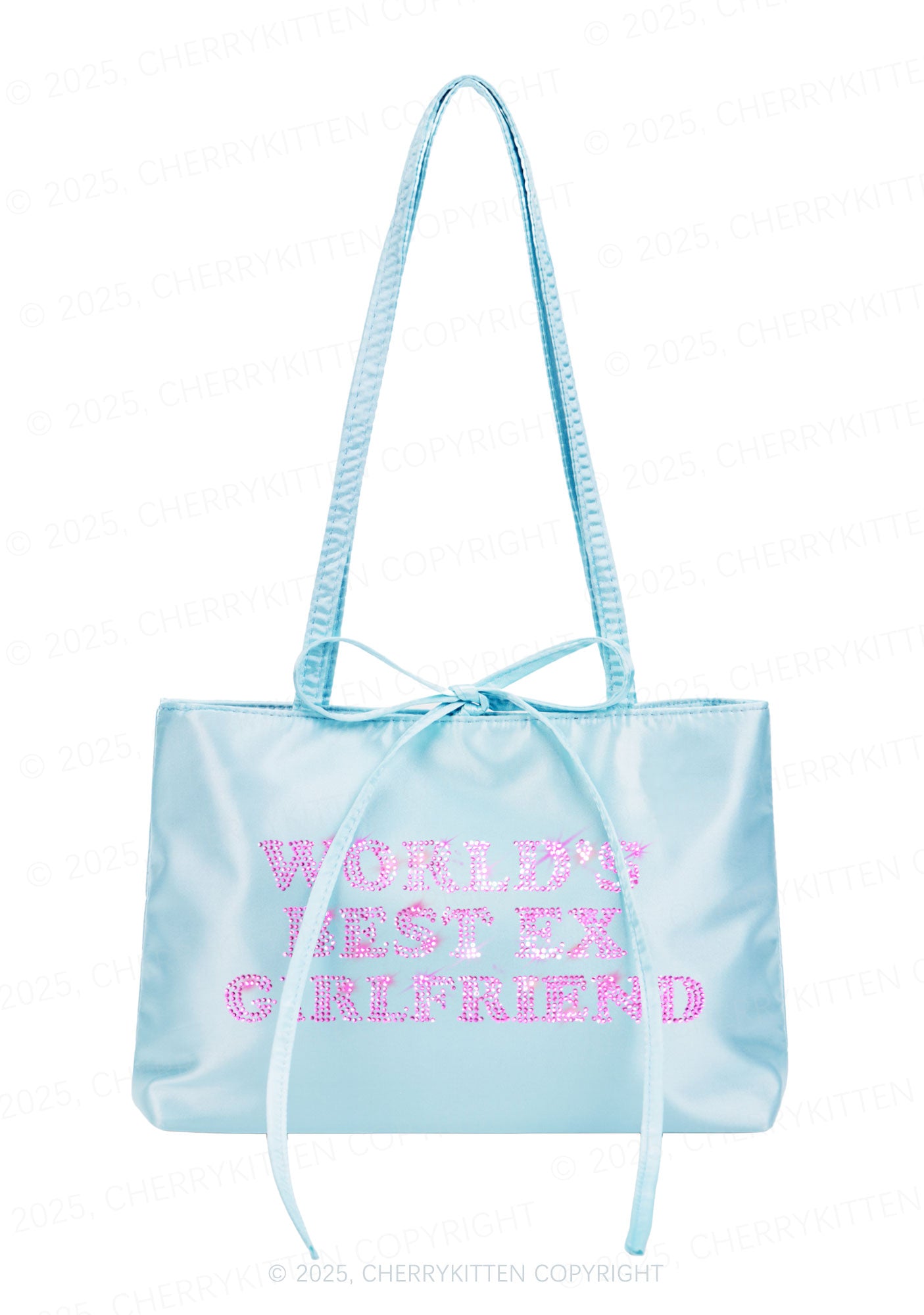 Rhinestone Best Ex Girlfriend Y2K Satin Bags Cherrykitten