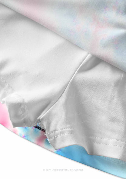 Trans Thermal Pride Y2K Print Mini Skirt Cherrykitten