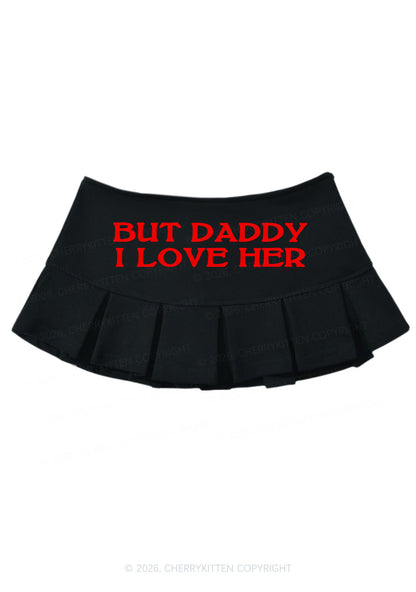 But Daddy I Love Her Pride Y2K Mini Pleated Skirts Cherrykitten