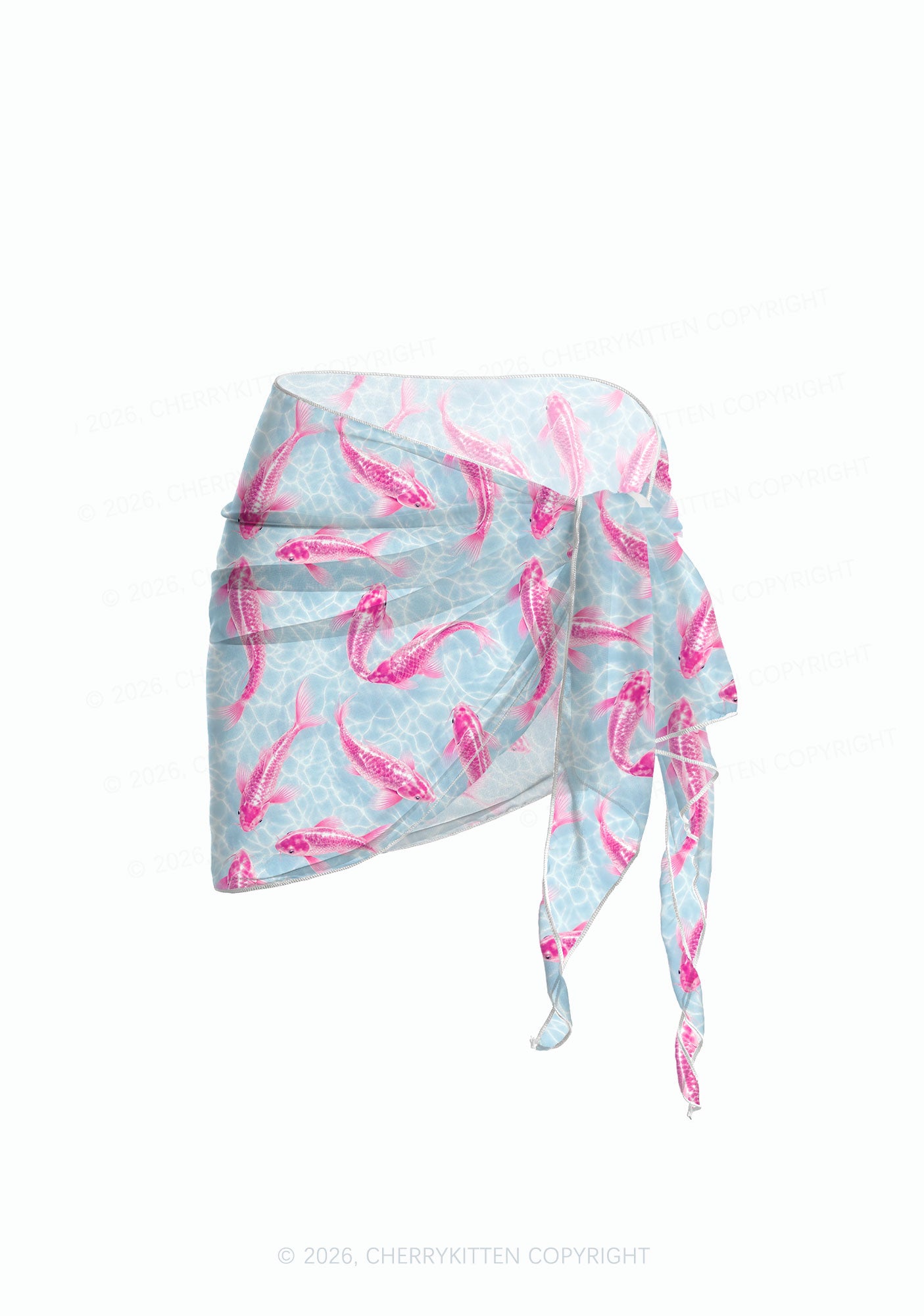 Pink Koi Fish Y2K Print Bikini Set Cherrykitten